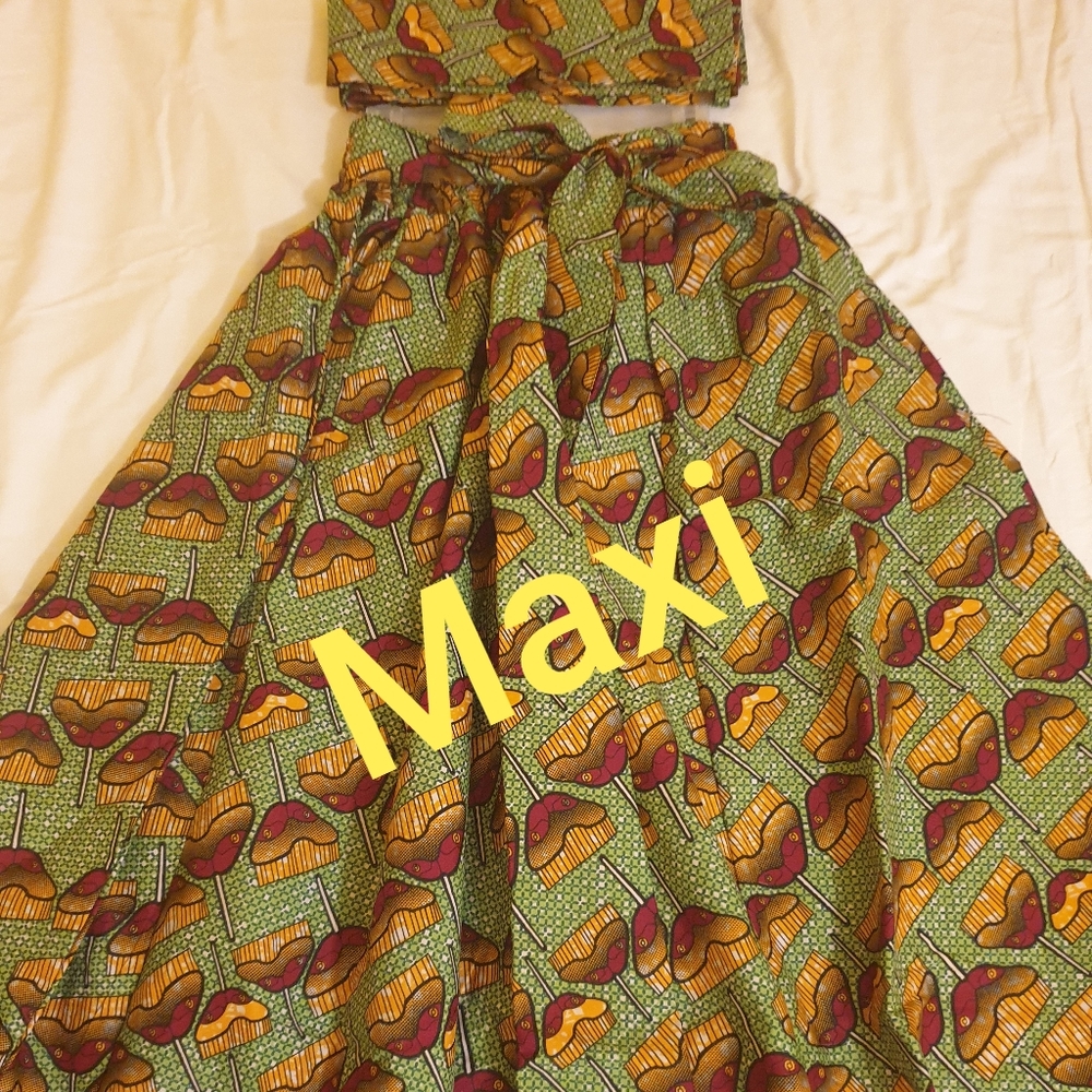 Maxi Skirt w/matching Headwrap